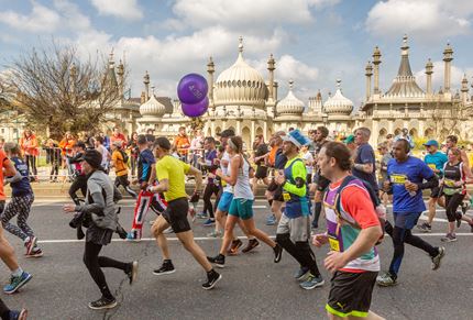 A photo of runners during the Brighton Marathon 2020
