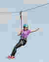 Woman Zipsliding over The Clyde