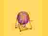 Bingo ball on a yellow background