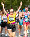 Curestarter running past our London Marathon cheerpoint