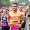 Curestarter running past our Great North Run cheer point